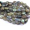 Natural Blue Grey Flash Fire Labradorite Faceted Oval Shape Nuggets Beads Strand Length is 14 Inches and Sizes from 17mm to 20mm approx. 